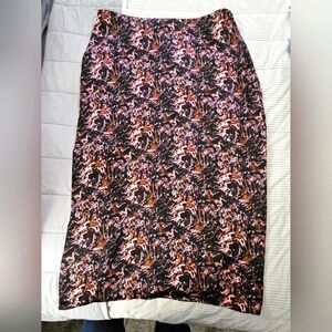 Halogen Abstract Print Women's Skirt Midi Size 1